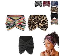 Headbands, Printed Cross Yoga Headband, Non Slip Soft Fabric Workout Hair Accessorie for Running Fitness Sports (3Pcs*Mix-B)
