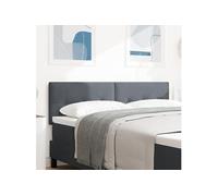 Headboard Led Vidaxl Bouton Rembourré Gris Foncé 80 Cm Velours