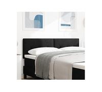 Headboard LED vidaXL boutonné en tissu noir 72 cm 3338124 Noir