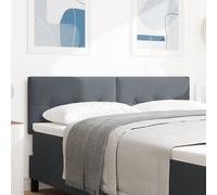 Headboard Led Vidaxl Bouton Rembourré Gris Foncé 80 Cm Velours