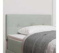 Headboard Led Vidaxl Boutonnière Velours Gris Clair 100 Cm