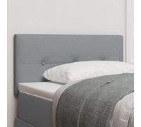 vidaXL Headboard LED Capitonné en Tissu Gris Clair 90 cm
