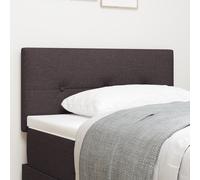 vidaXL Headboard LED Capitonné Marron Foncé 90 cm Tissu
