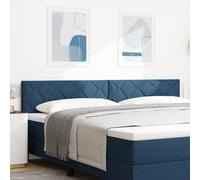 vidaXL Headboard LED Design Blocs de Diamant Bleu 200 cm Tissu