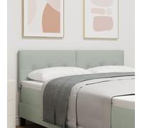 Headboard Led Vidaxl En Velours Gris Clair Capitonné De 80 Cm