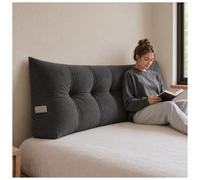 Headboard Pillow, Pillow Headboard Twin XL, Corduroy Wedge Backrest (31.50 * 15.75 * 4.72 in,Black)