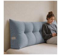 Headboard Pillow, Pillow Headboard Twin XL, Corduroy Wedge Backrest (39.37 * 15.75 * 4.72 in,Blue)