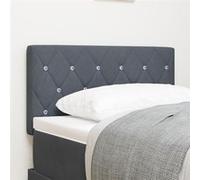 Headboard Boutons en cristal capitonnés Gris foncé 80 cm Velours 42007070