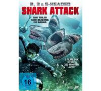 HEADED SHARK ATTACK BOX 2& 3 & 5 - TREJO,DANNY 3 FILME UNCUT EDT DVD NEUF