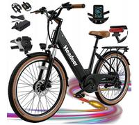 HEADEER BD26195 Vélo Électrique Blanc - Moteur 350W - Batterie 48V 11.5Ah - SHIMANO 7 vitesses - Écran couleur intégré