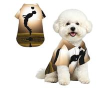 Header Jump Action L Chemise hawaïenne pour petits chiens - Jolie tenue d'été pour la plage - Vêtement doux et respirant avec boutons