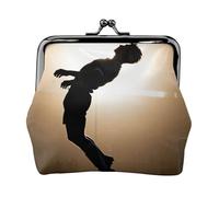 Header Jump Action Porte-monnaie en cuir pour femme, petit portefeuille avec verrou de baiser, mini porte-cartes pour clés, rouge à lèvres, joli porte-monnaie pour voyage