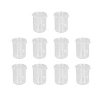 Headerbs Bécher en Verre de Laboratoire, Cylindre gradué, Verre Borosilicate épais de 50ml, pour Expériences D'enseignement Industriel, 10 Pièces