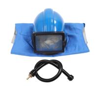 Headerbs Casque à Sable avec un Costume sans Manches utilisé pour la Peinture de Sableuse Coupe et Nettoyage de la Couverture Complète du Capuchon de Protection du Capot