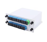 Headerbs Cassette de Répartition PLC SC UPC 1x16, Boîtier ABS | Longueur d\'onde 1310 nm 1550 nm, faible perte d\'insertion, carte à fibre optique compacte, salles de télécommunications,