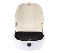 Headerbs Coffret Supérieur de 3L étanche, Valise Arrière ABS avec Plaque de Base à Doublure Thermique pour Motos, Scooters, Vélos électriques (White)