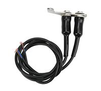 Headerbs Commutateur de Guidon de Moto, Phare Antibrouillard LED en Acier Inoxydable Bouton de Commutation ON OFF avec Support Universel pour Vélo électrique (Feu rouge main gauche)