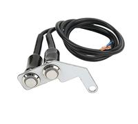 Headerbs Commutateur de Guidon de Moto, Phare Antibrouillard LED en Acier Inoxydable Bouton de Commutation ON OFF avec Support Universel pour Vélo électrique (Feu rouge main droite)