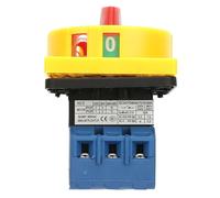Headerbs Interrupteur de Disjoncteur de Charge Universel, Plastique Ignifuge, 32A 3 Phases, Idéal pour les Machines-outils et les Machines (32A)