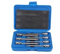 Headerbs Jeu de Douilles Torx Star, Entraînement 3/8", 110 Mm Extra Long | Acier au Chrome Vanadium, Accès confiné, T25 T30 T40 T45 T50 T55 T60, Boîtier en Plastique, compatibilité avec les Outils