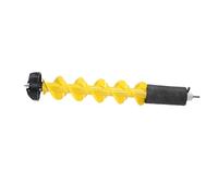 Headerbs Mèche à Glace avec Flotteur, 5 Pouces Nylon | Accessoire polyvalent pour perceuse manuelle ou électrique, lames de rasoir incurvées en acier, vol en spirale pour une