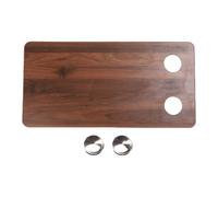 Headerbs Plateau de Table de Rechange pour Camping-Car, Remorque, Yacht, Intérieur et qualité Marine, Panneau de 80 X 40 Cm avec 2 Porte-gobelets, Dessus de Table en Bois Massif (Couleur du Bois)