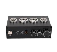 Headerbs Préamplificateur Phono à Tube électronique MM MC, Aigus Basses | Alliage D'aluminium, Entrée AV pour Tourne Disque, Sortie 3,5 Mm, Compatibilité 16 à 300 Ohms, Écran rétroéclairé Orange