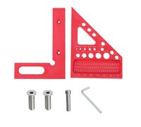 Headerbs Règle de Mesure Multi-angle 22,5° à 75° Abs Travail du Bois | Carpenter Square, échelle Imprimée, Trous D'épingle, Construction, Rénovation, Corps ABS, Surfaces en Bois et Tuyaux
