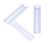 Headerbs Règle de Travail de Patch, Outils de Tricot de Jauge d'aiguille en Plastique avec des Tailles de 2 à 10 Mm pour les Projets de Couture et de Matelassage