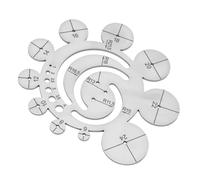 Headerbs Règle Ronde en Acier Inoxydable, Gabarit de de Cercle pour | Mesure d\'arc d\'angle de précision, Guide de rayon métallique de 3,5 pouces, pour coudre des œuvres d\'art en papier