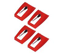 Headerbs Remplacement D'aiguilles de Tourne-Disque, 4pcs ABS Aluminium Tourne-Disque Aiguille de Remplacement Stylet de Phonographe Tourne-Disque électrique Remplacement D'aiguille de