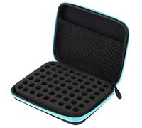 Headerbs Sac de Stockage d'huile Essentielle Portable 63 Slots élégant Case de Stockage de Vernis à Ongles de Grande capacité Eva Material Travel Aromatherapy Boîte pour la Maison avec Une (Blue)