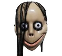 Headgear Facial Protection - Hair Long Women Scary Costumes, Halloween Party fournit des costumes de cosplay, Scream Costume Cover pour un loup loup-garou adulte Captain