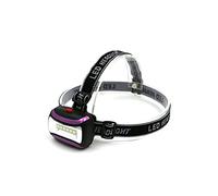 Headlamp Portable Super Mini 6 LED Headlamp 3 Modes Beam Light Headlight Lantern Head Lamp Torch for Outdoor Lighting with Headband (Emitting Color : Red) (Purple)