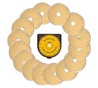 Headley Tools Lame De 45mm Cutter Rotatif Couture Titanium (Lot De 15) Compatible Avec Olfa,Fiskars,Turecut Cutter Rotatif, Accessoires De Couture,Règle De Quilting,Accessoires De Quilting