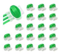 Headley Tools Lot de 20 connecteurs de fils étanches à 3 voies, connecteurs de fils électriques IDC 314-Box, queue de cochon auto-dénudante pour câbles 22-14 AWG, connecteurs électriques pour tondeuse