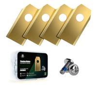 Headley Tools Lot de 24 lames de rechange en titane compatibles avec ECOVACS Goat All Series, lames de rechange robustes pour tondeuse robotique, coupe haute performance