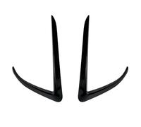 Headlight Eyebrow Trim Eyelids Frame Convient pour Tesla Model 3 2017+, une paire de garnitures de lame avant de voiture, sourcils légers, couteau à vent, couverture de pare-chocs(Gloss Black)