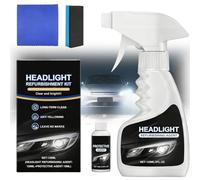 Headlight Restoration Kit for Cars - Quick Effect Coating Agent as Headlight Cleaner and Restorer Kit for Cloudy Headlights on All Automotive Vehicles, Ideal Car Stuff Solution (1Pc)