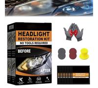 Headlight Restoration Kit, Headlight Cleaner Wipes, Multifunctional Headlights Cleaner and Restorer Kit for All Vehicle Types, Long-Lasting Clarity (1 Set)