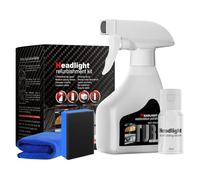 Headlight Restoration Kit - Restore Clarity & Shine to Foggy, Yellowed Headlights, Includes Ceramic Coating for UV Protection | Easy 3-Step Application | Complete DIY Set with 180ml Spray (Set C)