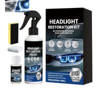 Headlight Restoration Kit Spray,Nettoyant Phare Voiture Opaque,Kit Renovation Phare Voiture,No Tools Needed,Fast & Easy Headlight Cleaner & Restorer,Removes Yellowing & Oxidation,Gloss Finish (1PC)