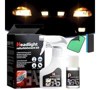 Headlight Restoration Spray, Automotive Headlamp Restoration Fluid Kit, Clear Coating Polish Refurbisher Extremely Hydrophobic Gloss & Shine for All Vehicles (1pcs)