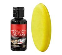 Headlight Restorer Cream, Protective Shine Formula, Scuff Removal Kit, Clear Lens Restoration Solution, for Road Trip Parking Night Driving Truck Van Vehicle Sedan SUV Safety Use