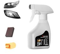 Headlight Restorer, Headlight Cleaner, Heavy Duty Cleaner, Headlight Repair Fluid, Automotive Headlights Renewal and Restoration Kit, with Coating Agent, Towel and Sponge (1pcs)