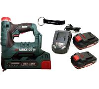 HEADNMORE® Bundle - 1 x PARKSIDE® 20V agrafeuse sans fil PAT 20 + 1 x HEADNMORE® porte-clés avec 2x 2Ah batterie incluse