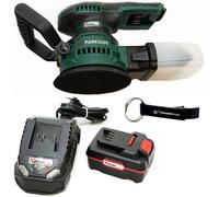 HEADNMORE® bundle avec la ponceuse excentrique sans fil 20V PARKSIDE® PAEXS 20-Li B2 (batterie 1x4Ah incluse) et le porte-clés décapsuleur HEADNMORE