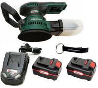 HEADNMORE® bundle avec la ponceuse excentrique sans fil 20V PARKSIDE® PAEXS 20-Li B2 (batterie 2x4Ah incluse) et le porte-clés décapsuleur HEADNMORE