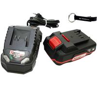 HEADNMORE® Bundle - Kit batterie PARKSIDE® 20V 2Ah batterie PAP20 B1 + chargeur PLG20 C1 + porte-clés HEADNMORE