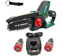 HEADNMORE® Bundle - PARKSIDE® Coupe-bois sans fil 12V Elagueuse PGHSA 12 + porte-clés HEADNMORE® (batterie 2x2Ah incluse)